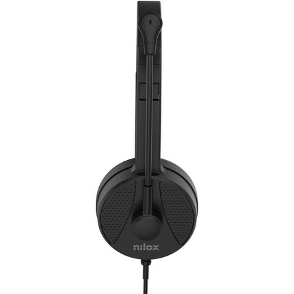 USB-A Headset with Microphone, On-Ear, Black