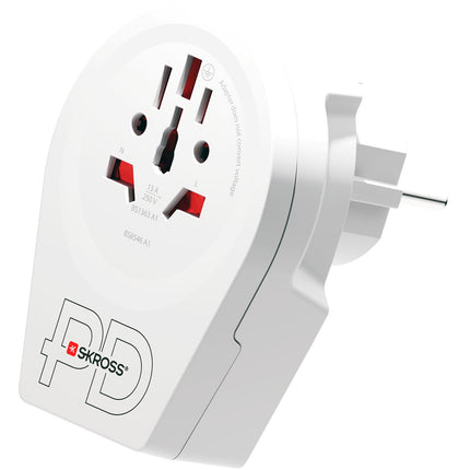 USB-A/USB-C 20W Grounded Adapter for Europe