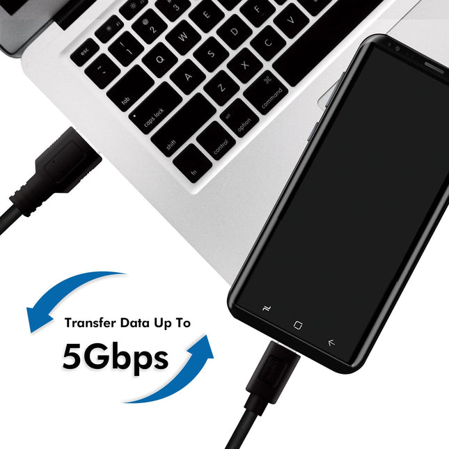 USB-A - USB-C cable USB 3.2 Gen1 15W 0.5m