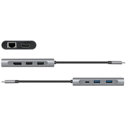 USB-C Dock 8-in-1 HDMI/DP/RJ45/USB/USB-C 100W