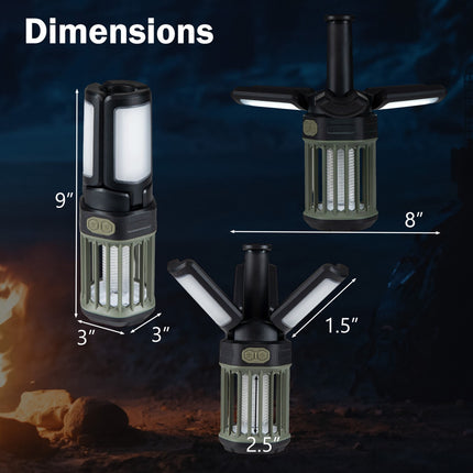 USB-C Rechargeable Bug Zapper Lantern, IPX6 Waterproof