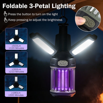 USB-C Rechargeable Bug Zapper Lantern, IPX6 Waterproof