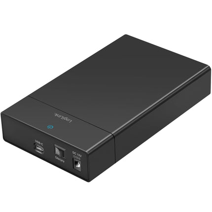USB-C SATA HDD/SSD Enclosure, 2.5"/3.5", Tool-Free, Black