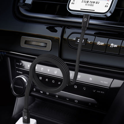USB-C To USB-C Cable 60W, Magnetic Braided Flat 2m