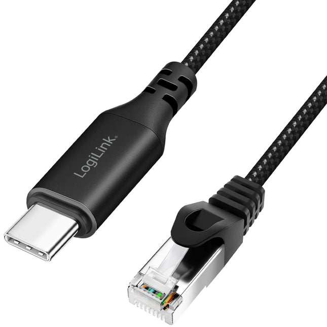 USB-C to RJ45 Ethernet Cable, 1 Gbps, 1m Length