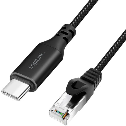 USB-C to RJ45 Ethernet Cable, 1 Gbps, 2m Length