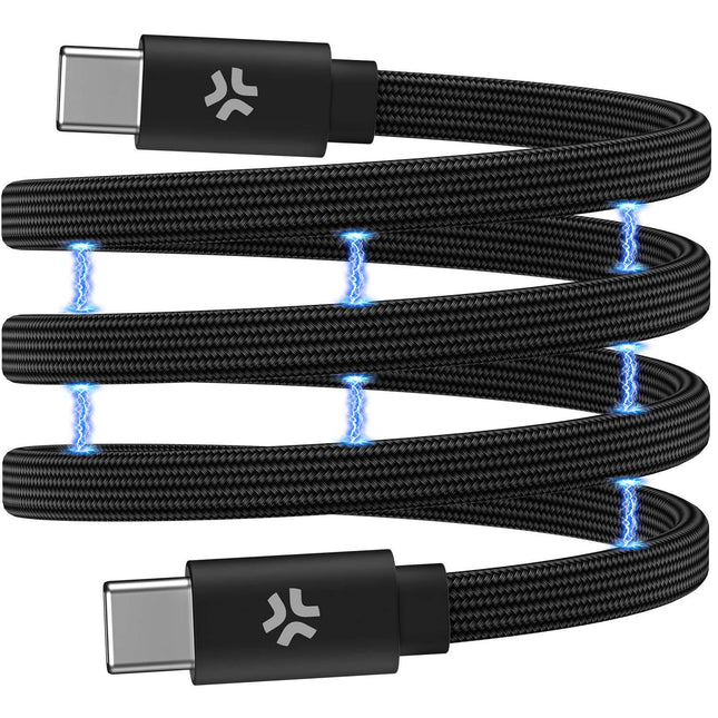 USB-C to USB-C Cable 60W, Magnetic Braided, 1m Black