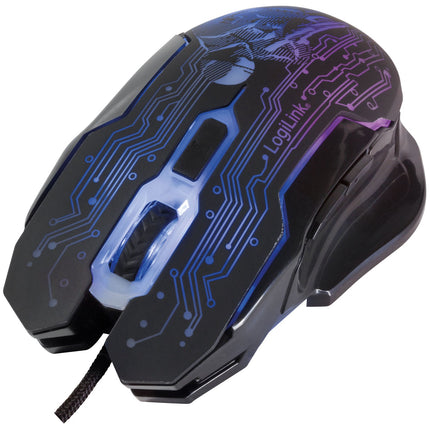 USB Gaming Mouse, 2400 DPI, 6 Buttons, LED Indicator