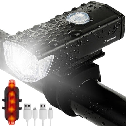 USB LED bicycle light + rear light