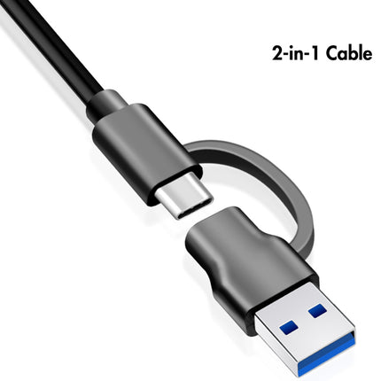 USB hub 7-port with separate On/Off buttons USB-C/USB-A in USB 3.2 Gen1