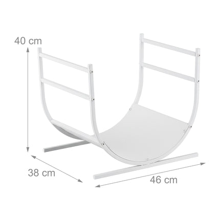 U-Shaped Metal Firewood Rack – Half-Round Design