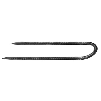 U-Shaped Rebar Stakes, 10-Inch, 12-Pack Galvanized Steel