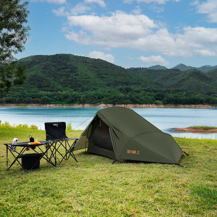 Ultra Light 2-Person Tent, Green, Compact Camping