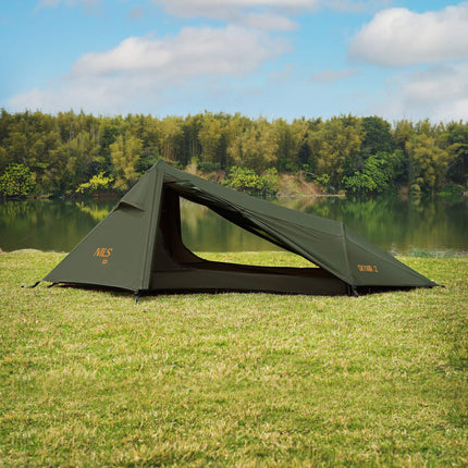 Ultra Light 2-Person Tent, Green, Compact Camping