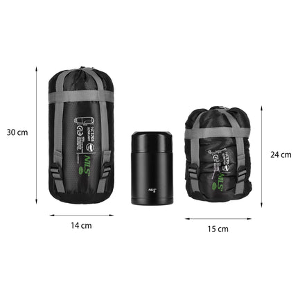 Ultra-Light Sleeping Bag, Black-Green, 5-20C, 710g