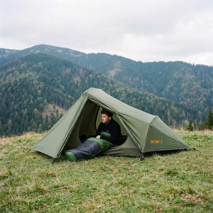 Ultra-Light Sleeping Bag, Black-Green, 5-20C, 710g