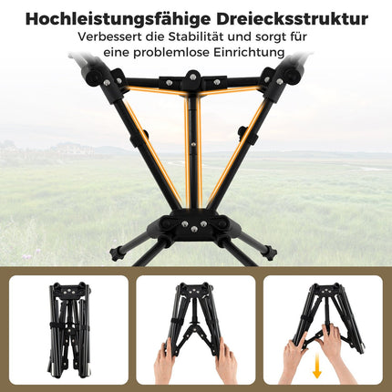 Ultralight Folding Camping Chair with Side Pocket, 150kg Capacity
