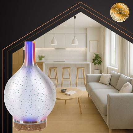 Ultrasonic Aroma Diffuser Humidifier, 200ml, LED Lights