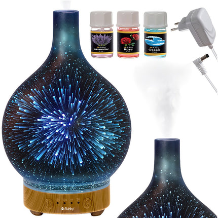 Ultrasonic Aroma Diffuser Humidifier, 200ml, LED Lights