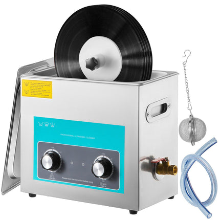 Ultrasonic Vinyl Record Cleaner 6L 40kHz, Heated Rack