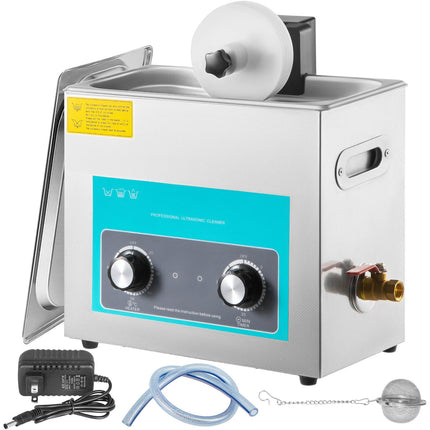 Ultrasonic Vinyl Record Cleaner 6L 40kHz, Heated Rack