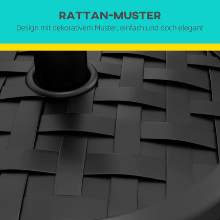 Umbrella Base, HDPE with Concrete, Fits 32-48mm Poles