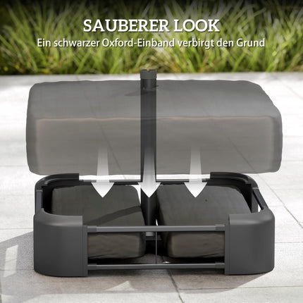 Umbrella Base Stand, 80kg Capacity, Black, Weatherproof