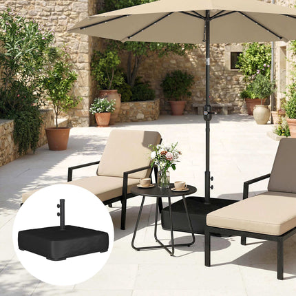 Umbrella Base Stand, 80kg Capacity, Black, Weatherproof