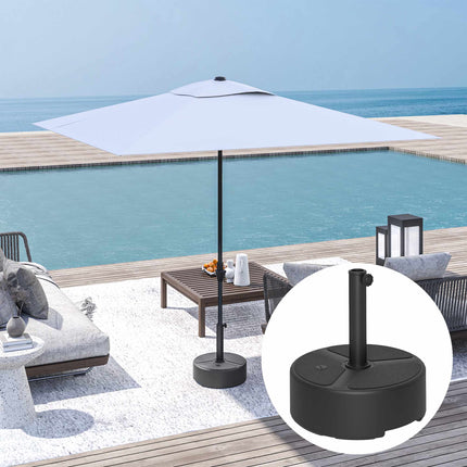 Umbrella Base Stand, HDPE, 20kg, Fits 38-48mm Poles