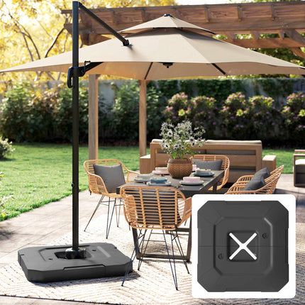 Umbrella Base Weights, 2-Piece, HDPE, 80-105 kg Capacity