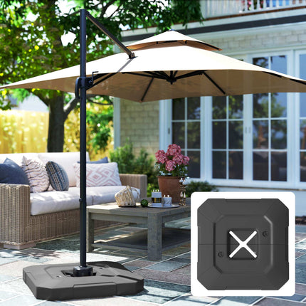 Umbrella Base Weights, 2-Piece, HDPE, 80-105 kg Capacity