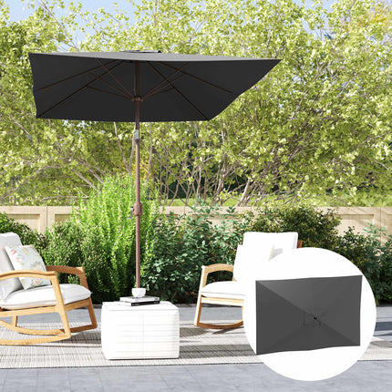 Umbrella Canopy Replacement, 200x300 cm, UV 50+, Dark Grey
