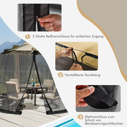 Umbrella Mosquito Net, 2 Doors, Adjustable, 2.5-3m