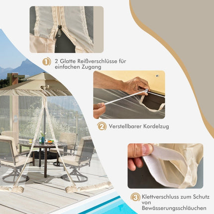 Umbrella Mosquito Net with Double Zipper Doors, 2.5-3m