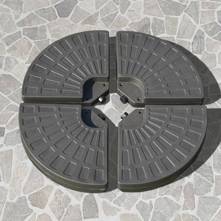 Refillable HDPE umbrella stand, coffee, 17 kg water/25 kg sand
