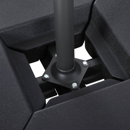 Black HDPE umbrella stand - durable and elegant