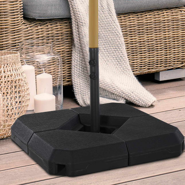 Black HDPE umbrella stand - durable and elegant