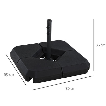 Black HDPE umbrella stand - durable and elegant