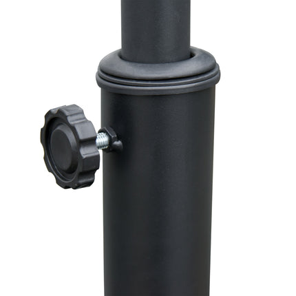 Parasol base in black steel and cement, 25 kg, ∅49 X 37 cm