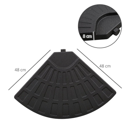 Heavy parasol weight, 52 kg water/68 kg sand, black