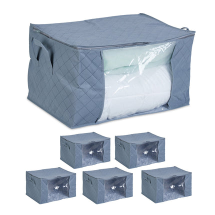 Under-Bed Storage Bags with Handles, Set of 6