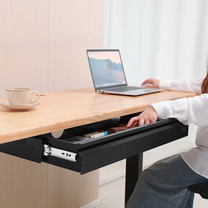 Under Desk Drawer, 33 Inch Slide-Out Steel Keyboard Tray