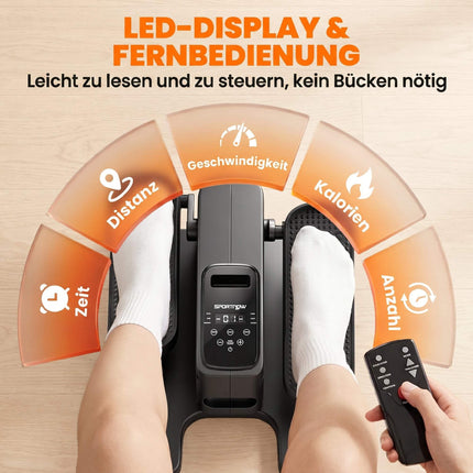 Under Desk Electric Elliptical, Remote, LED, 12 Speeds