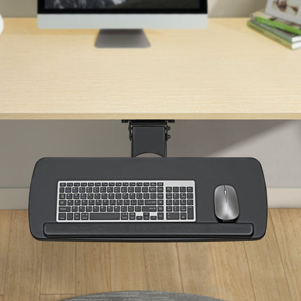 Under-Desk Keyboard Tray, Slide-Out, Adjustable Tilt 25x9.8 in