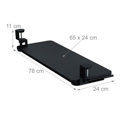 Under-Desk Keyboard Tray with Clamps