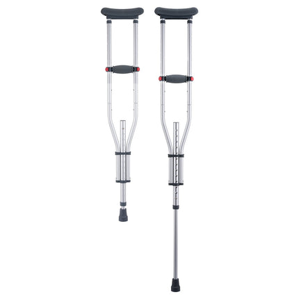 Underarm Crutches, 13-Level Adjustable Aluminum, 300 lb Pair