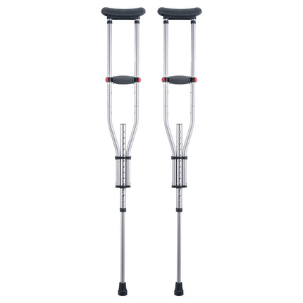 Underarm Crutches, 13-Level Adjustable Aluminum, 300 lb Pair