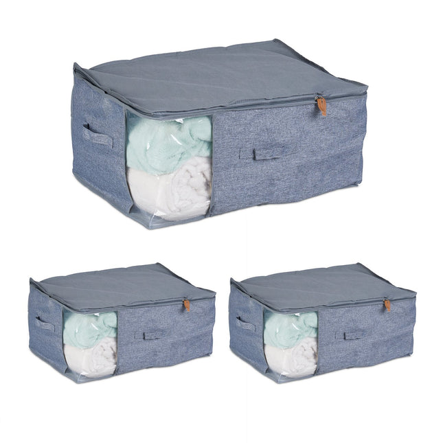Underbed Storage Bags, Foldable with Zipper, 3-Pack