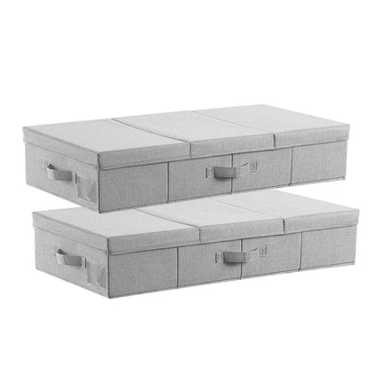 Underbed Storage Bins With Lids, 48L Gray, 2 Pack