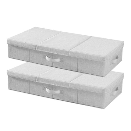 Underbed Storage Bins With Lids, 48L Gray, 2 Pack